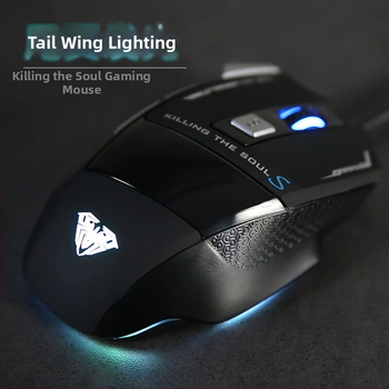 Drôtová herná myš s makro programovaním, 6 tlačidiel, DPI 2000, USB, ergonomická