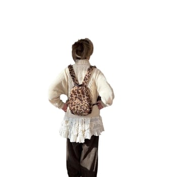 Ruksak od plišastog vunenog materijala, unisex, prozračan i ultralak, antibakterijski, pojas sa zračnim jastučićem — proljeće 2025