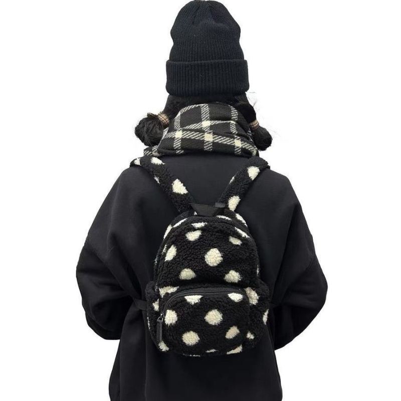 Ruksak od plišastog vunenog materijala, unisex, prozračan i ultralak, antibakterijski, pojas sa zračnim jastučićem — proljeće 2025