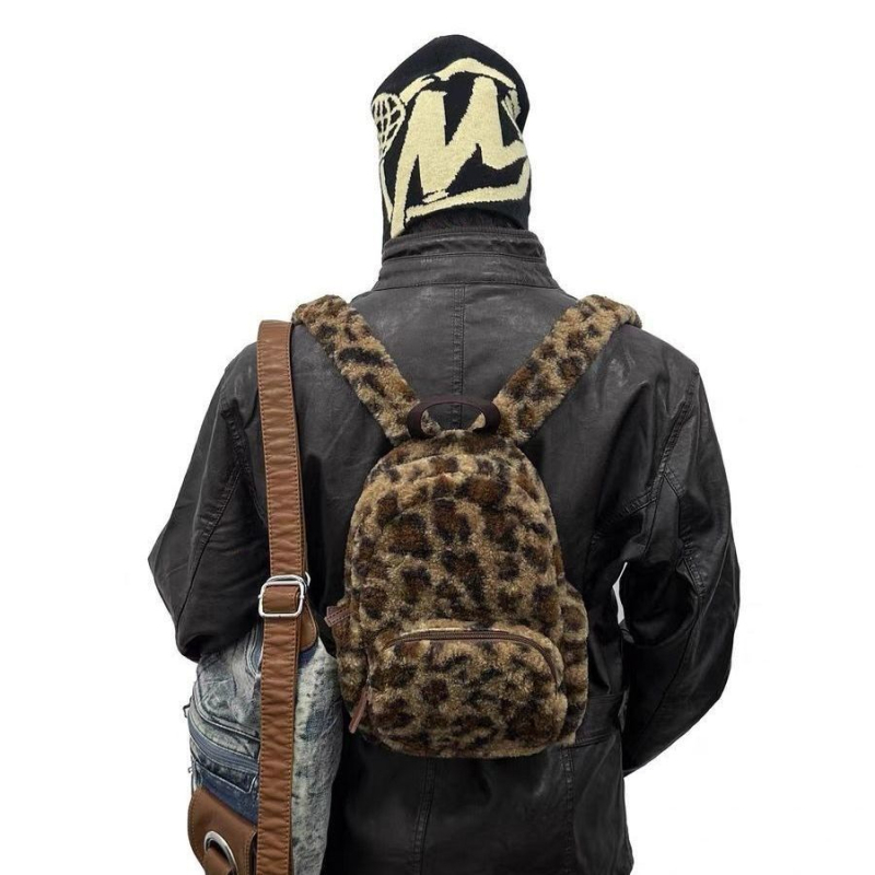 Ruksak od plišastog vunenog materijala, unisex, prozračan i ultralak, antibakterijski, pojas sa zračnim jastučićem — proljeće 2025