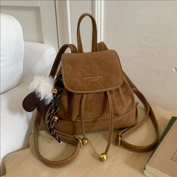 Rucsac PU catifea cu închidere cu fermoar, căptușeală poliester, buzunar laminat cu fermoar, compartiment mezzanine – geantă de oraș zilnică pentru femei