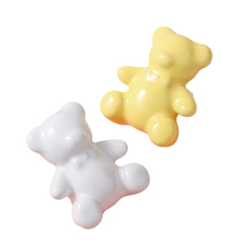 Mâner Teddy Bear pentru dulap și sertare - ceramică, glazură colorată, model 546, Peng E