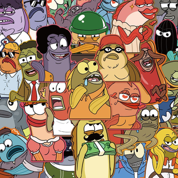 Set de stickere cartoon pentru telefoane și carnețele, material hârtie, imprimare, fără logo