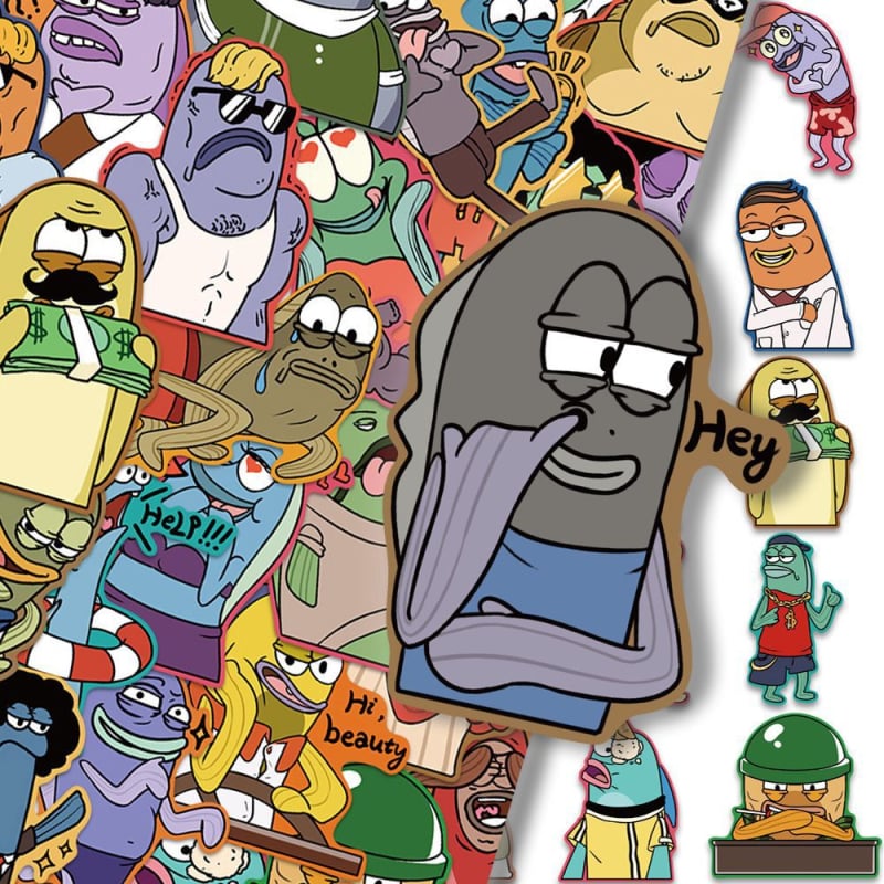 Set de stickere cartoon pentru telefoane și carnețele, material hârtie, imprimare, fără logo