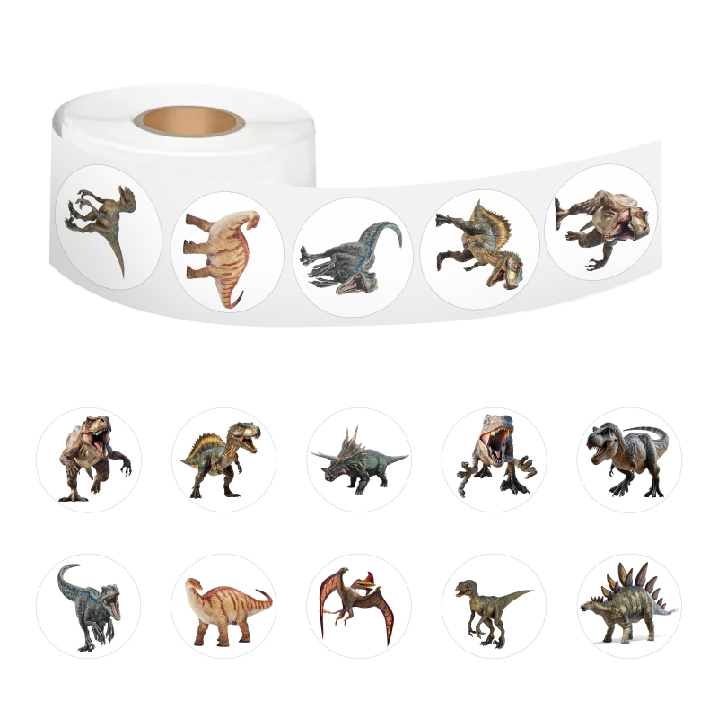 Role de bandă decorativă cu dinozauri Jurassic, stil drăguț, imprimare offset, brand Qixin sticker shop