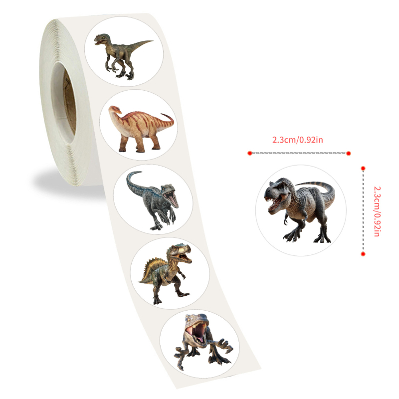 Role de bandă decorativă cu dinozauri Jurassic, stil drăguț, imprimare offset, brand Qixin sticker shop