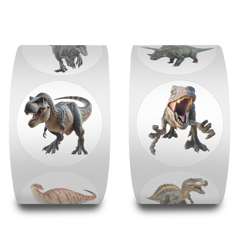 Role de bandă decorativă cu dinozauri Jurassic, stil drăguț, imprimare offset, brand Qixin sticker shop