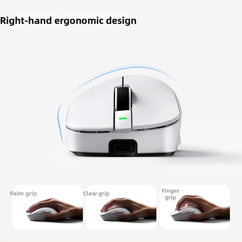 Herná myš s káblovým a 2,4G bezdrôtovým pripojením, PAW3950 senzor, 42000 DPI, ergonómia pre pravú ruku