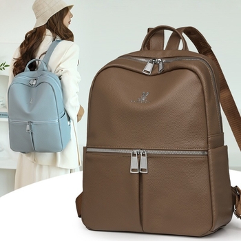 Rucsac feminin din PU, capacitate mare, închidere cu fermoar, impermeabil și ușor, compartimente interioare: buzunar cu fermoar, buzunar pentru telefon