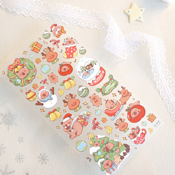 Reliefes matrica mobiltelefonhoz: Karácsonyi capibara, aranyos stílus, univerzális kompatibilitás