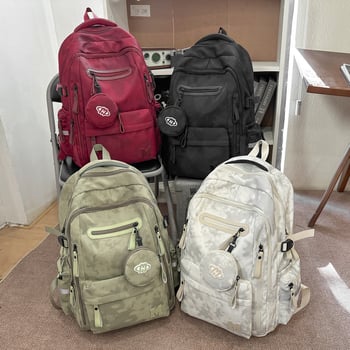 Ženski nylon ruksak, vodootporan, japanskog stila, velika kapaciteta, zakrivljene naramenice