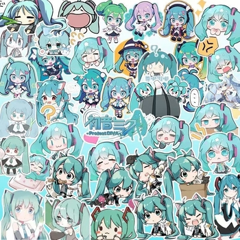 Set naljepnica Hatsune Miku - 100 komada, za telefon i bilježnicu, sladak stil, tisak