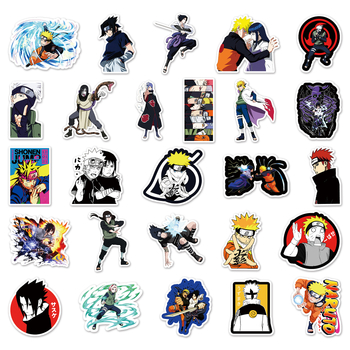 Naruto graffiti vodootporne naljepnice za prtljagu, laptop, auto i telefon — samoljepljive, offset tisak, japanski stil, Cartoon serija