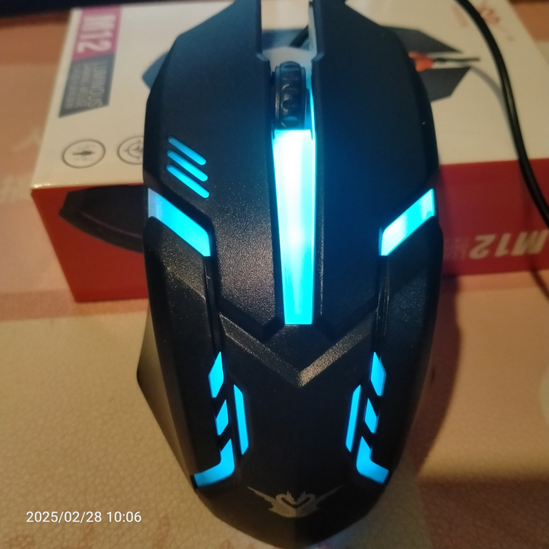 Kablena optička gaming miša, USB, 1200 DPI, 3 tipke, ergonomski dizajn