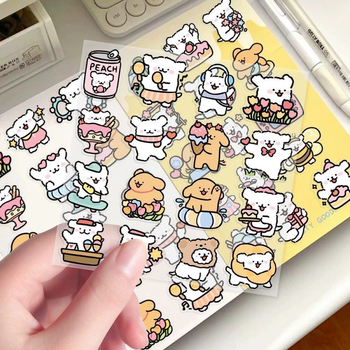 Stiker za kućište telefona — 100 konturnih ilustracija štenaca, PVC materijal, crtani stil, bez prilagodbi