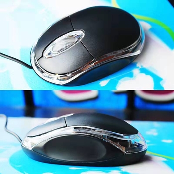 Drôtová USB optická myš - 1000 DPI, 3 tlačidlá, kompatibilná s desktopom, 1,2 m USB kábel