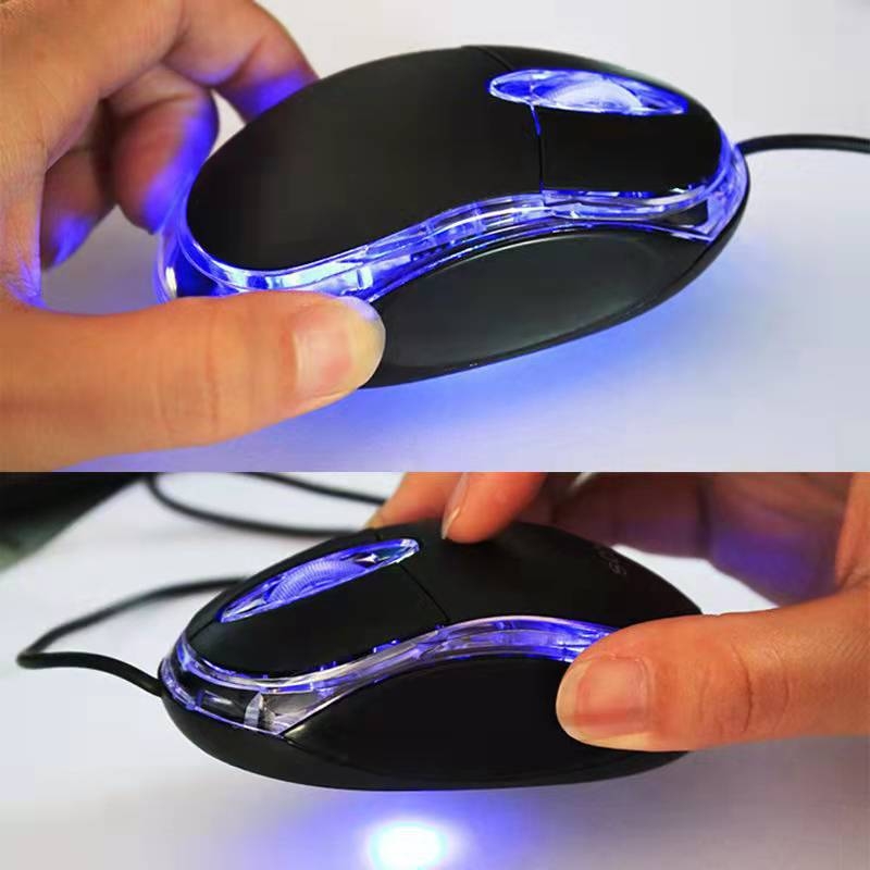 Drôtová USB optická myš - 1000 DPI, 3 tlačidlá, kompatibilná s desktopom, 1,2 m USB kábel