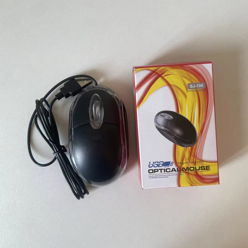 Drôtová USB optická myš - 1000 DPI, 3 tlačidlá, kompatibilná s desktopom, 1,2 m USB kábel