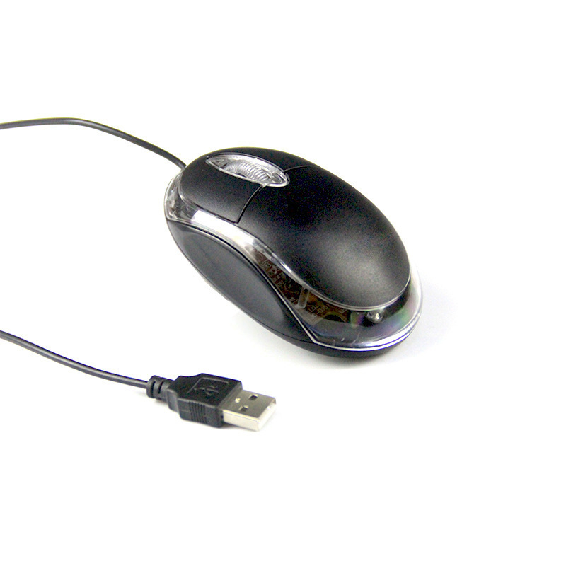 Drôtová USB optická myš - 1000 DPI, 3 tlačidlá, kompatibilná s desktopom, 1,2 m USB kábel