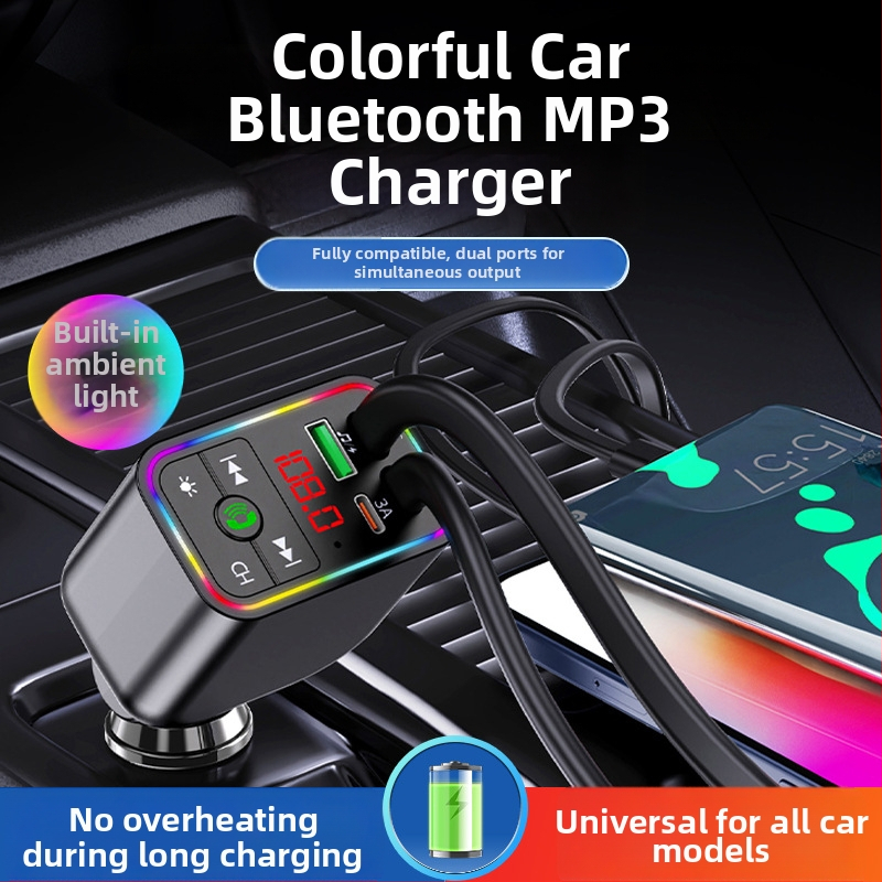 Player Bluetooth pentru mașină cu transmisie FM și încărcare PD rapidă, Model L3L4L5, 120W, ABS, pentru mașini mici