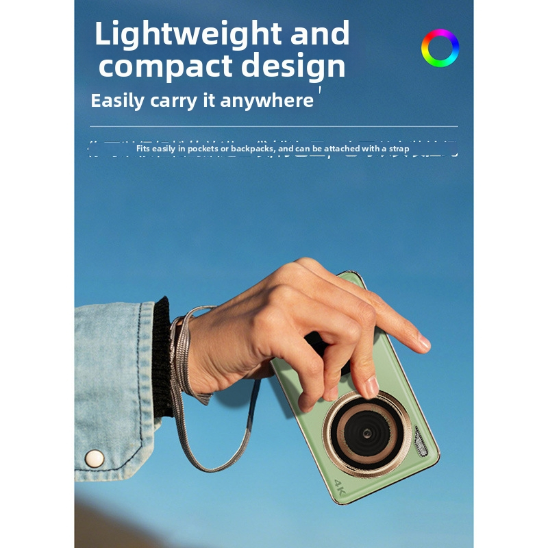 Študentská digitálna kamera s prednou a zadnou duálnou kamerou, 18x optický zoom, CMOS senzor 12MP, 3,0'' LCD, 1080p video, elektronická stabilizácia