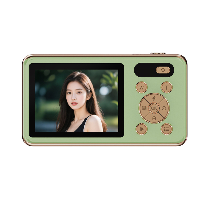 Študentská digitálna kamera s prednou a zadnou duálnou kamerou, 18x optický zoom, CMOS senzor 12MP, 3,0'' LCD, 1080p video, elektronická stabilizácia