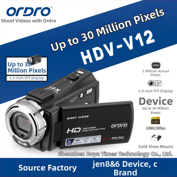 HD digitálna kamera pre domácnosť s nočným videním IR (1080p video, CMOS senzor, sklenený objektív, SD karta úložisko)