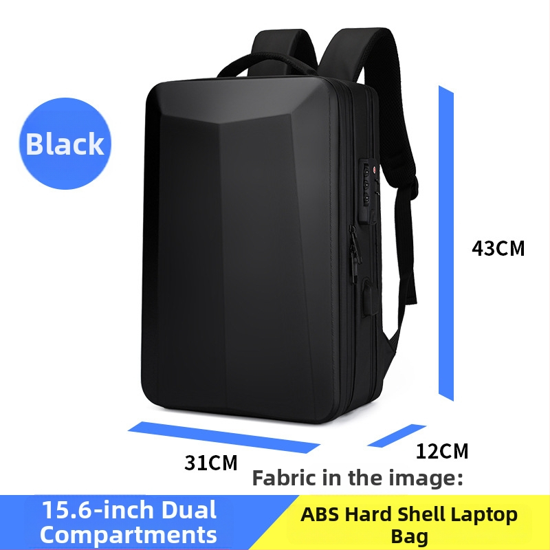 Ruksak za gaming laptop s ABS tvrdim kućištem, za 15,6–17,3 inča, kapacitet ispod 20 L, vodootporan, zaštita od krađe, ergonomski zakrivljeni remeni (poslovno putovanje)