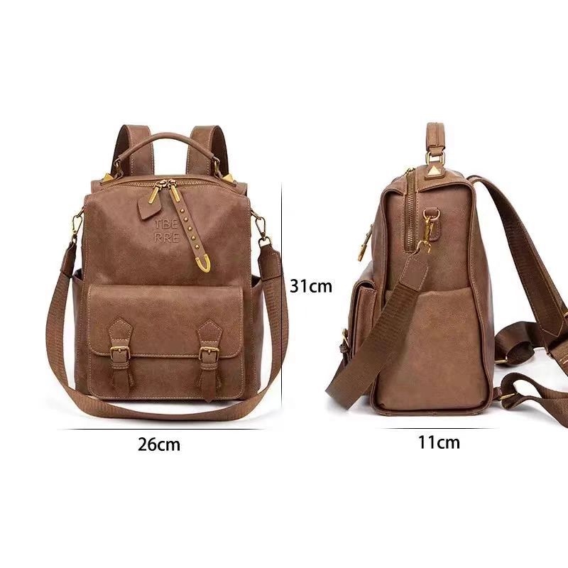 Unisex ruksak, vintage britanski stil, od prave kože, kompozitna kravlja koža, kapacitet ispod 20 L, naramenice s zračnim jastukom, PU podstava