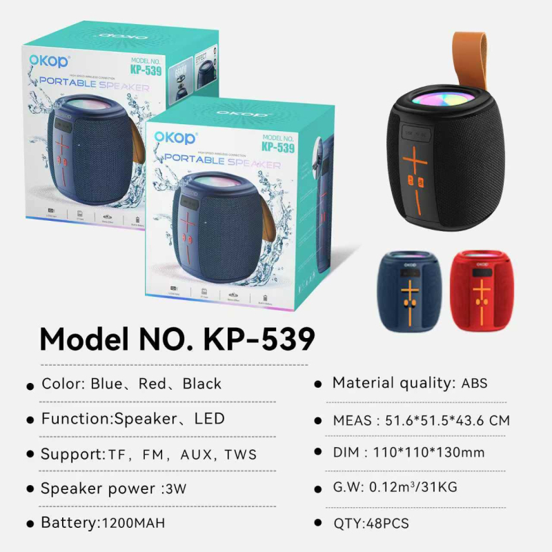 Vanjski Bluetooth zvučnik – ugrađena baterija 1000–1200mAh; Snaga 5W; Bluetooth 5.3; Frekvencijski odziv 20Hz-20kHz; Domet 10m