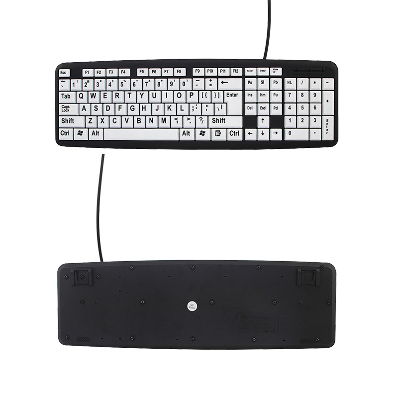 Numerička tipkovnica USB, kabelska, 104/107 tipki, vodootporna, ABS materijal
