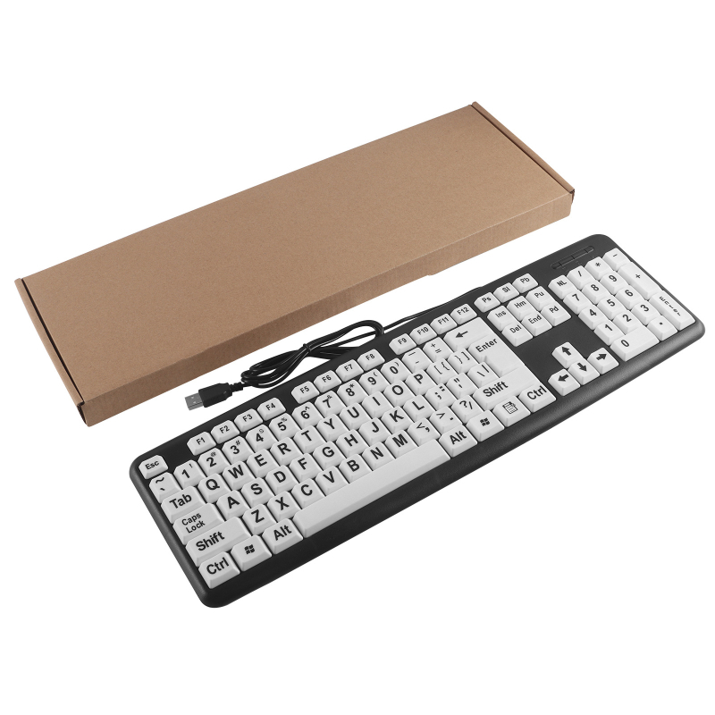 Numerička tipkovnica USB, kabelska, 104/107 tipki, vodootporna, ABS materijal