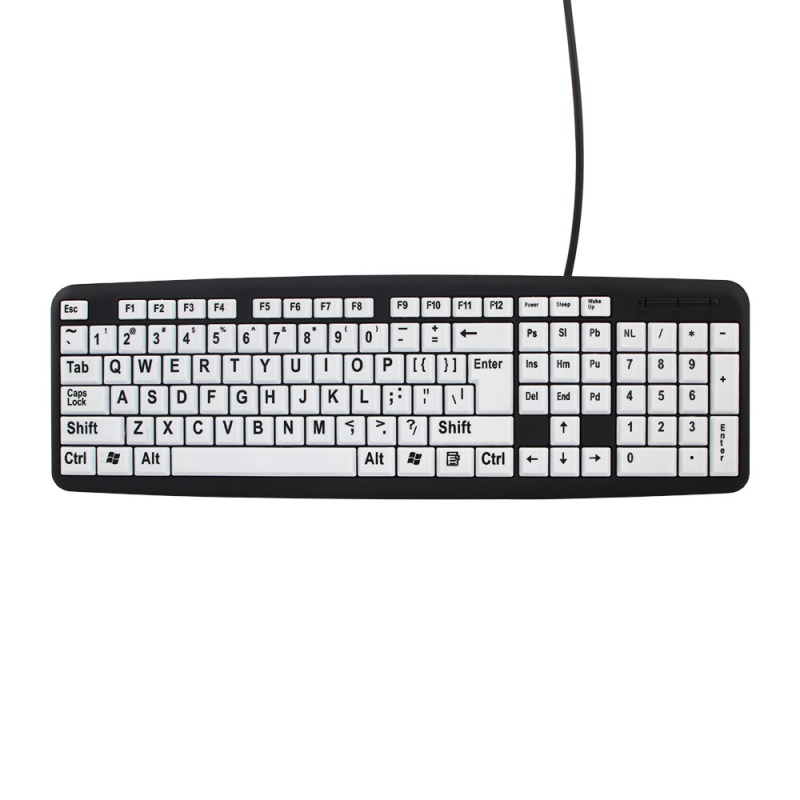 Numerička tipkovnica USB, kabelska, 104/107 tipki, vodootporna, ABS materijal
