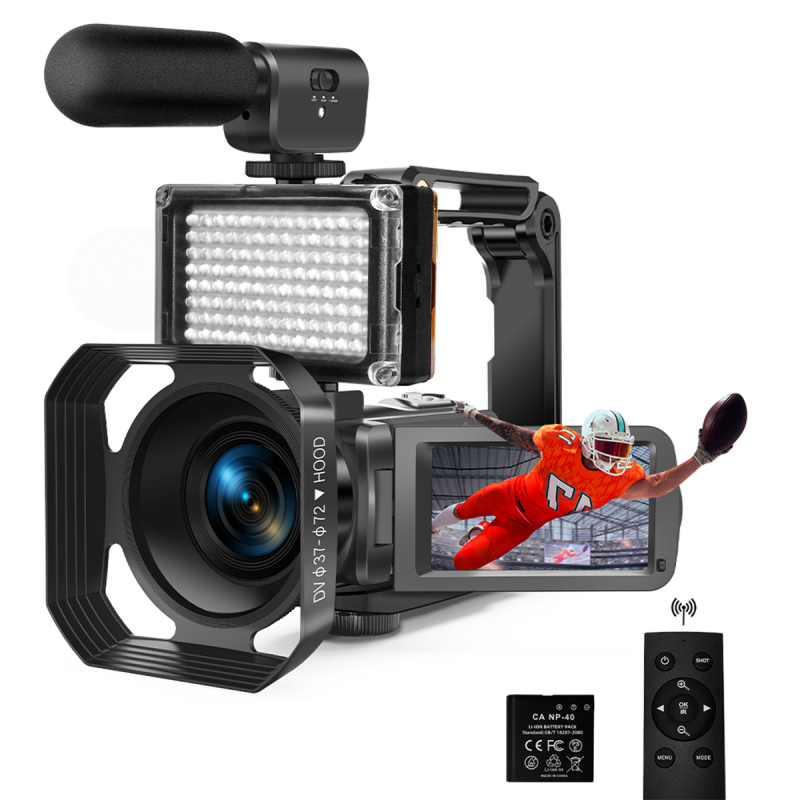 4K digitaalne kaamera CMOS-sensoriga, 3,0-tollise puutetundliku LCD-ekraaniga, stereo mikrofon, elektrooniline pildistabilisaator