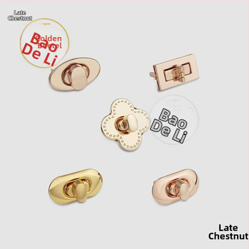 Maišo Twist Lock – metalinis, DIY, spyruoklinis užraktas, pasukamas, apvalus/ovalus, žiedinis mygtukas