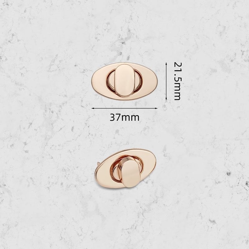 Κούμπωμα τσάντας Twist Lock – Μεταλλικό, DIY, με ελατήριο, περιστρεφόμενο, κυκλικό/ωοειδές, κουμπί δαχτυλιδιού
