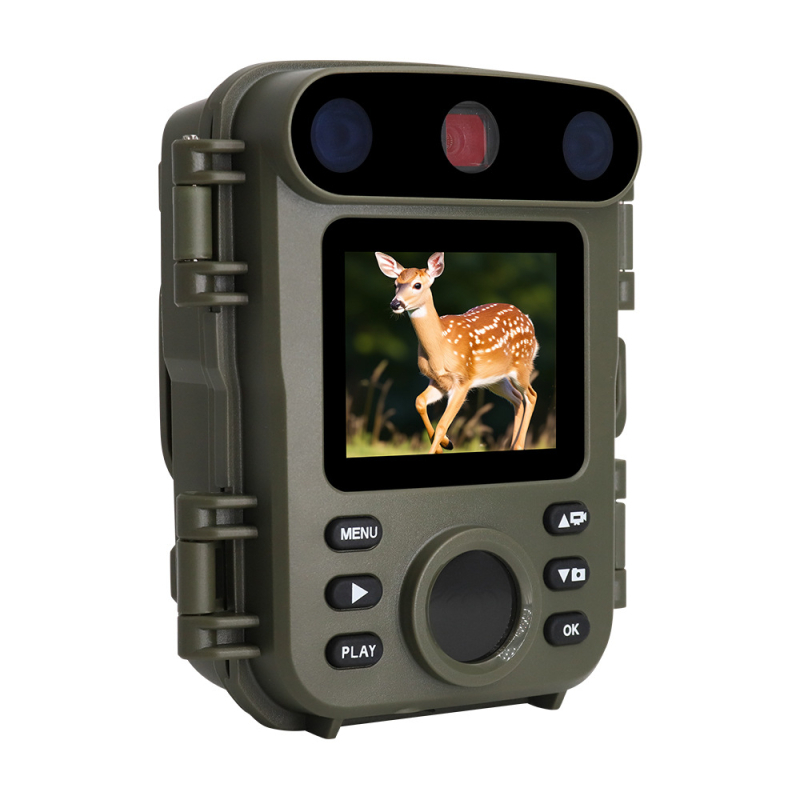Kamera za divlje životinje, pokretanje na 20 m, infracrveno noćno vidno do 15 m, IP66 vodootporna, 1080P video, 32MP fotografije, USB-C, 2.0-inčni LCD