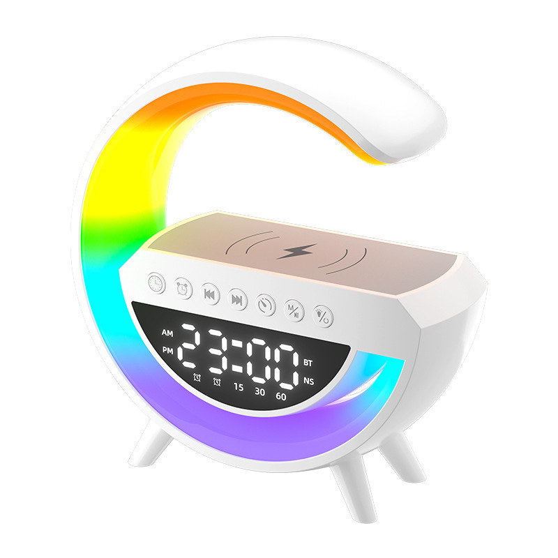 BT3401 Mini Bluetooth zvučnik s ambijentalnim svjetlom, stolni zvučnik, bežično punjenje – model G63