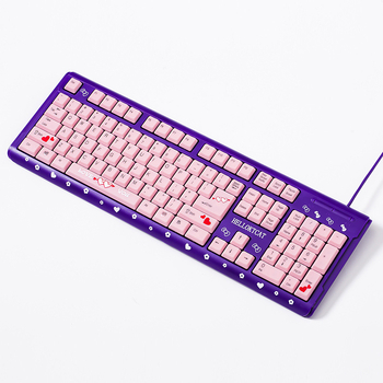 Tastatură cu fir silențioasă, 104 taste, rezistentă la apă, Palace Pillar Architecture, plastic ABS