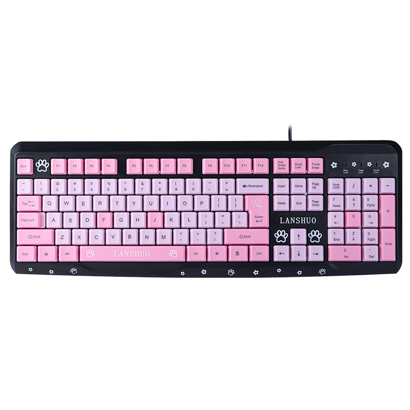 Tastatură cu fir silențioasă, 104 taste, rezistentă la apă, Palace Pillar Architecture, plastic ABS