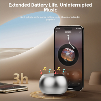 Bezdrôtový Bluetooth mini reproduktor s výkonným bassom, 5W, Bluetooth 5.3, rozsah 100 Hz–20 kHz, vstavaná batéria 2000–4000 mAh, Hi‑Fi zvuk