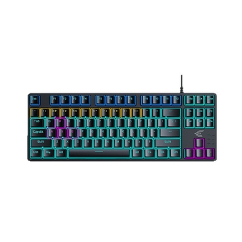 Tastatură mecanică, 104 taste, cablată, iluminare mixtă, switch cu ax verde