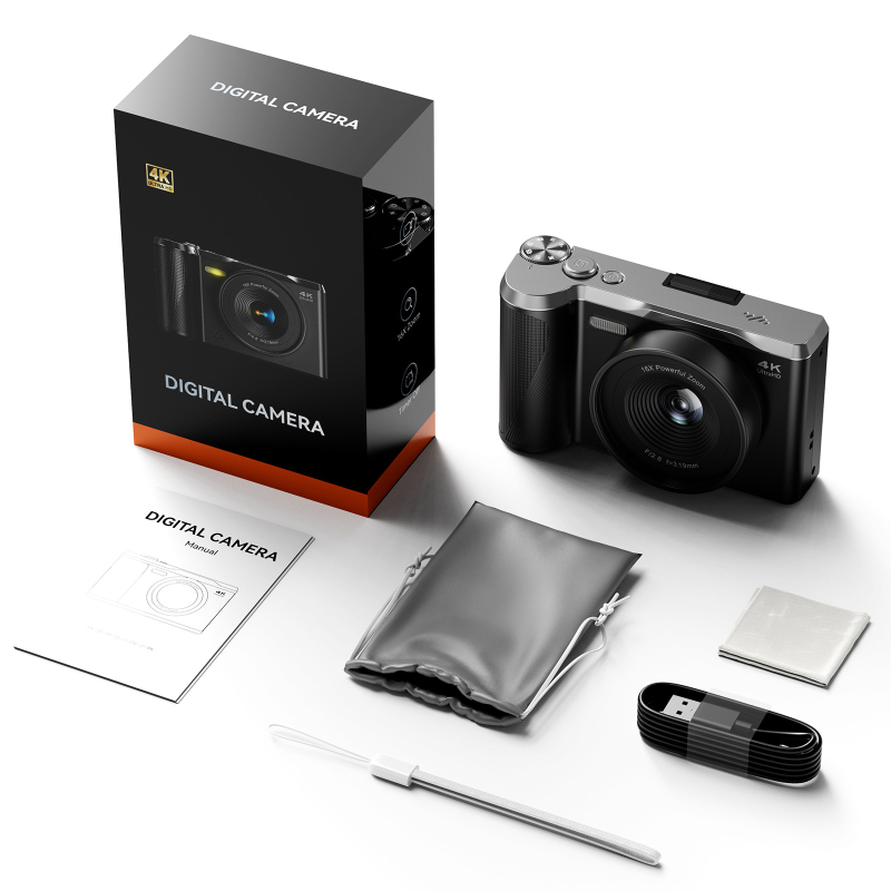 Ceļojumu bezspoguļu kamera ar atveramu ekrānu un periskopiskā tipa objektīvu (4K, CMOS sensoru, 3,0 collu LCD)