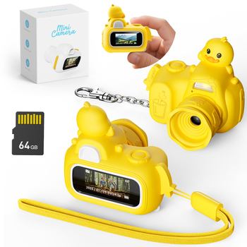 Cameră digitală pentru copii MC6 Little Yellow Duck – 12–20 MP, ecran LCD de 0,96 inch, card TF