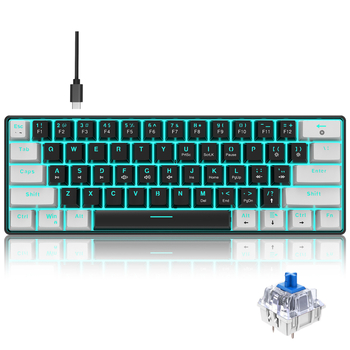 Tastatură mecanică de gaming cu conectivitate USB cablată, iluminare RGB și switchuri mecanice verzi