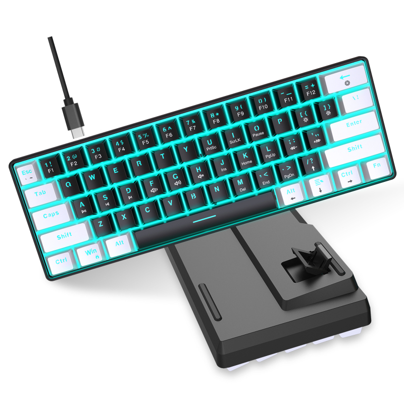 Tastatură mecanică de gaming cu conectivitate USB cablată, iluminare RGB și switchuri mecanice verzi