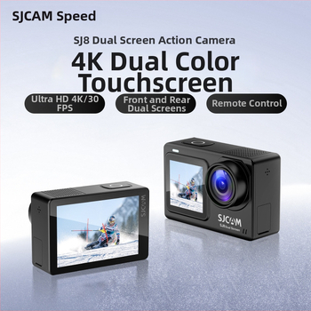 Κάμερα δράσης SJ8 Dual Screen με 4K30fps, αισθητήρας Sony IMX335, διπλή οθόνη αφής, οπτική σταθεροποίηση