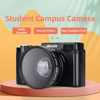 AMKOV Amkov-cdr2 digitālā mikro-SLR kamera ar 30 MP sensoru, maksimālā izšķirtspēja 6400×4800, 2/3 collu sensors, 3.0 collu LCD ekrāns, periskopa objektīvs