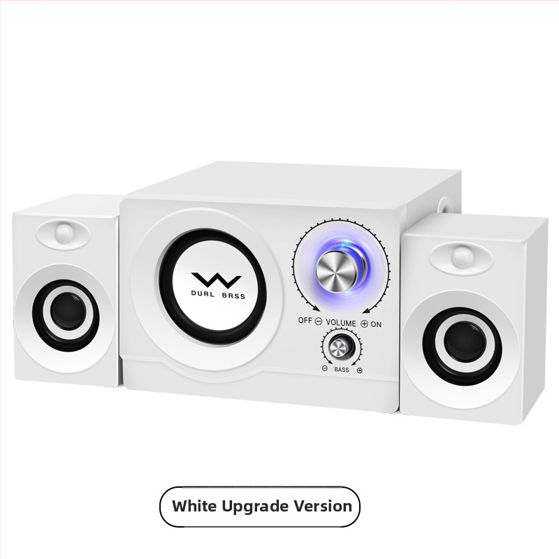 Bluetooth asztali számítógép hangszóró, 2.1-kanalas, 45W kimenet, USB és Bluetooth 4.2, fa burkolat