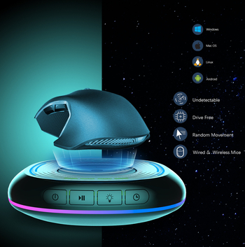 USB kabelis pele kustības ierīce LZD-Q18 – automātiska kursora kustība, novērš datora miega režīmu un ekrāna bloķēšanu (ABS/PC)